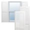 Ekena Millwork Lifetime Vinyl, TailorMade Cathedral Top Center Mullion, Open Louver, Shutter Loks, LL1C14X04100BW, PR LL1C14X04100BW - alternate 1